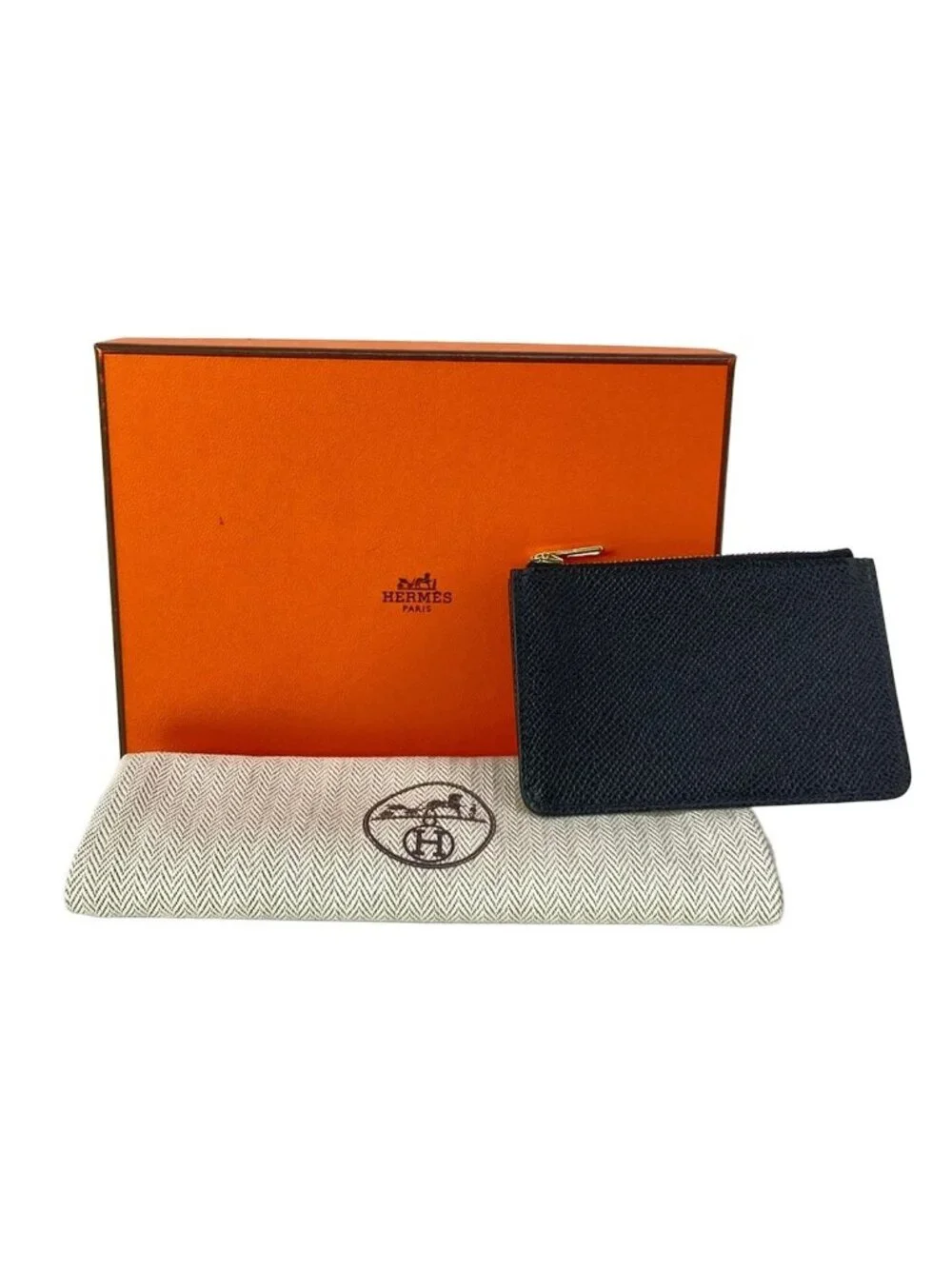 Hermes Wallet Constance Slim Black Gold